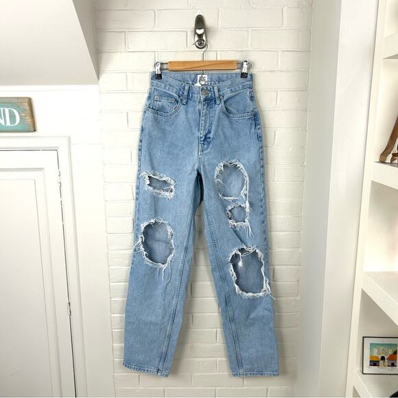 BDG Urban Outfitters High Rise Baggy Distressed Jeans Size 26 - Picture 1 of 11